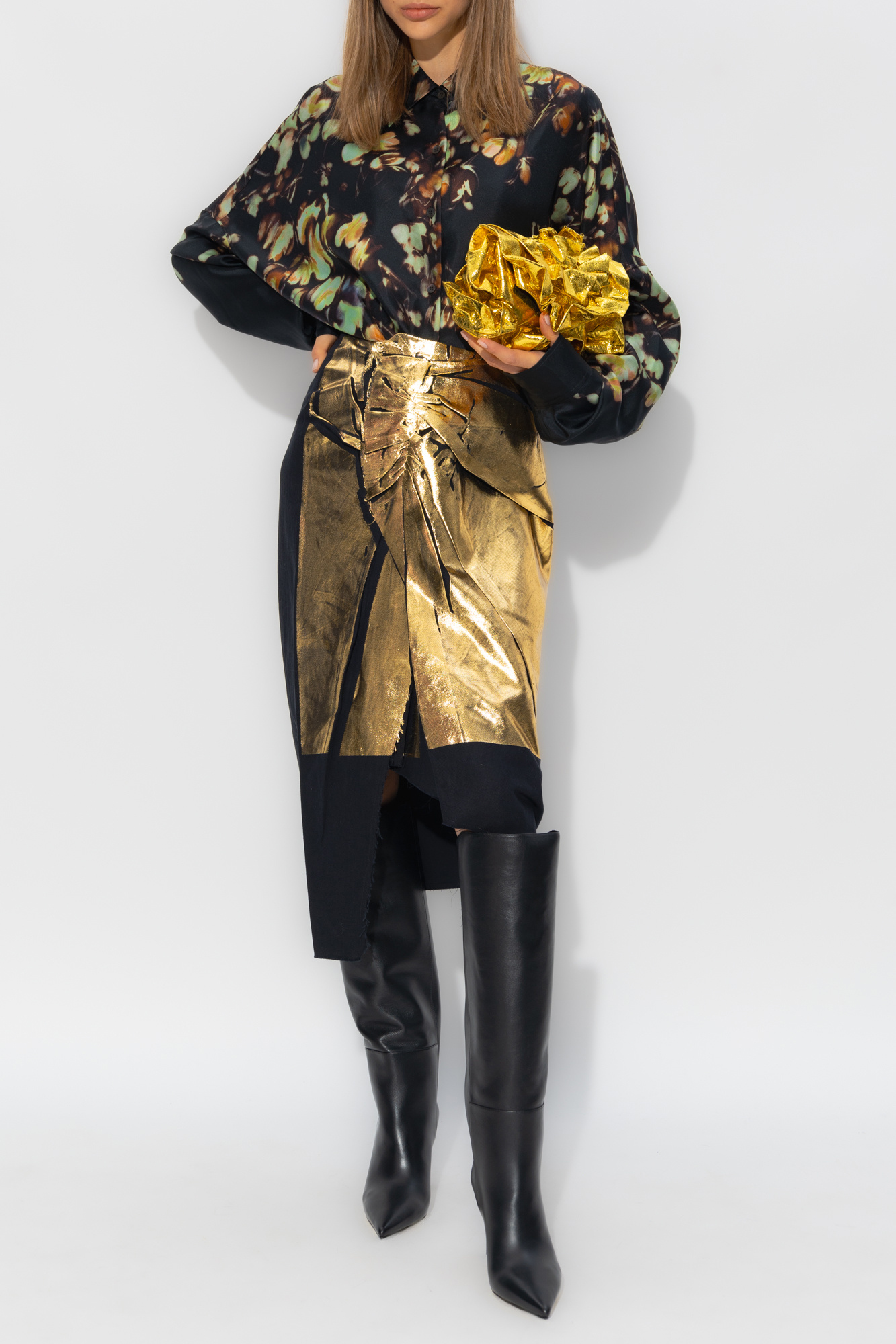【送料&関税込】Dries Van Noten Printed ette Top Black Printed skirt Dries Van Noten - SchaferandweinerShops
